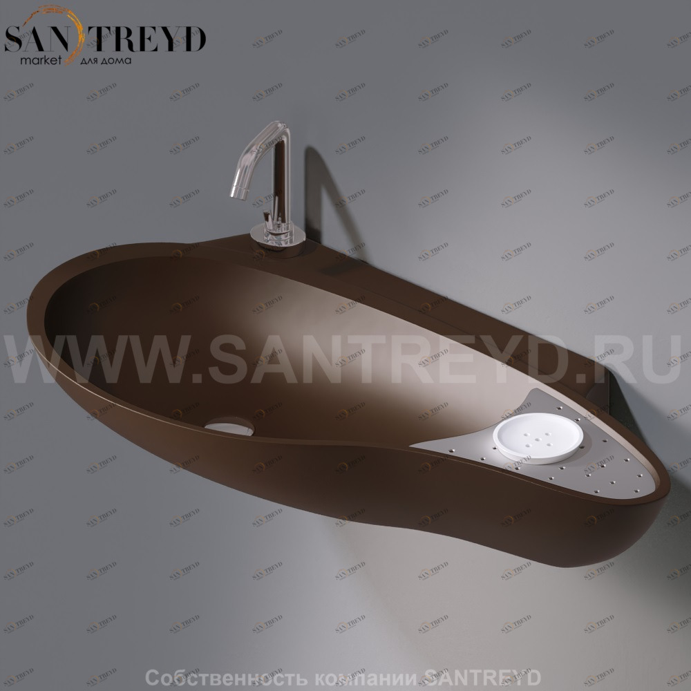 L235T0R1V4..107 Подвесная раковина настенная овальная A. e T. Italia SPOT AeT ITALIA ACCENT L235T0R1V4.107