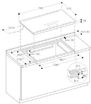 Gaggenau Индукционная варочная панель с верхним сливом Serie 400 Cx482100 - Вид №1