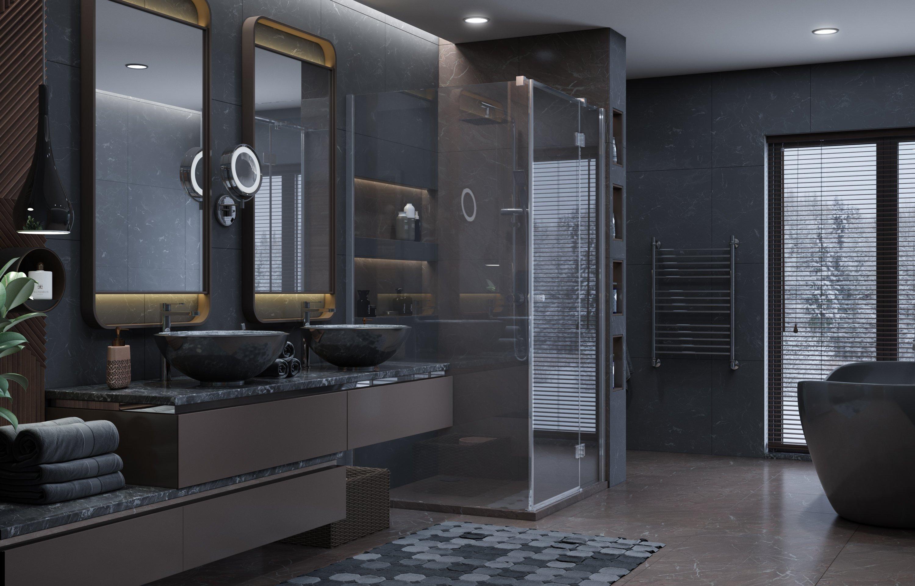 Душевое ограждение Ambassador Diamond 12011103R (1000x1000x2000), 1 место - Вид №1