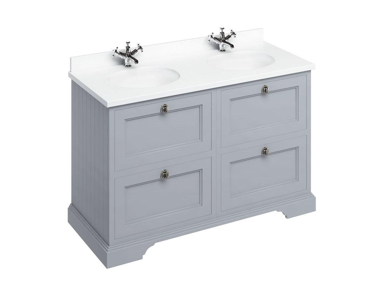 МДФ двойной напольный умывальник с ящиками Burlington MINERVA ARCH-00113131 - Вид №4