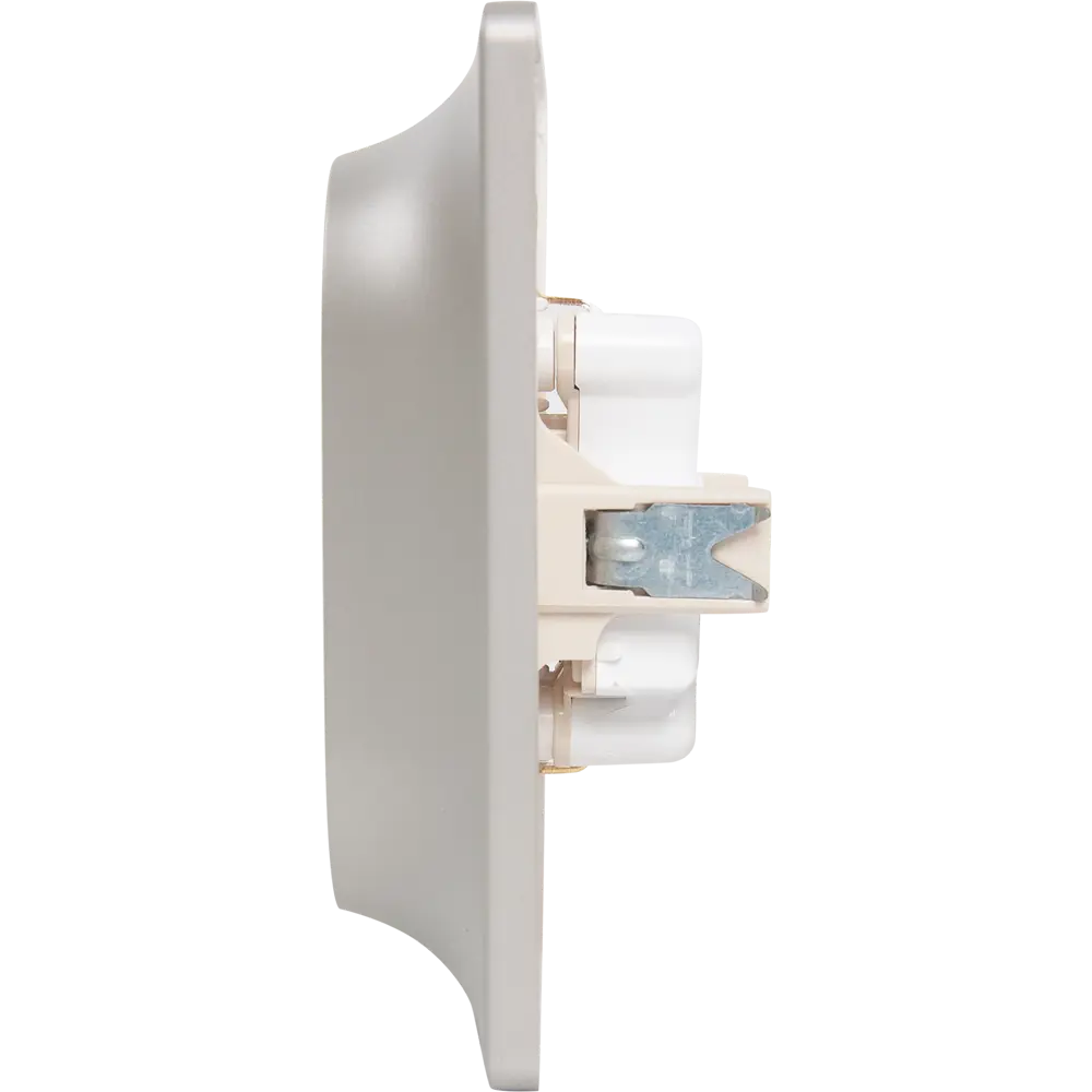 Розетка двойная встраиваемая Schneider Electric Glossa с заземлением цвет платина SYSTEME ELECTRIC STLM-2005119 - Вид №2