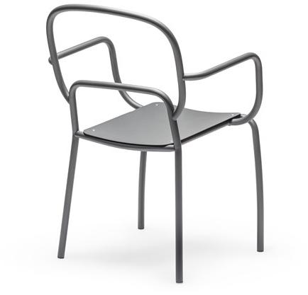 CHAIRS & MORE Стул из лакированного металла с подлокотниками Moyo sun-id-1467028 - Вид №4