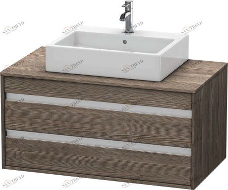 KT665505151 Тумбочка подвесная Ketho #KT6655 1000 x 550 мм Сосна коричневая, декор Duravit