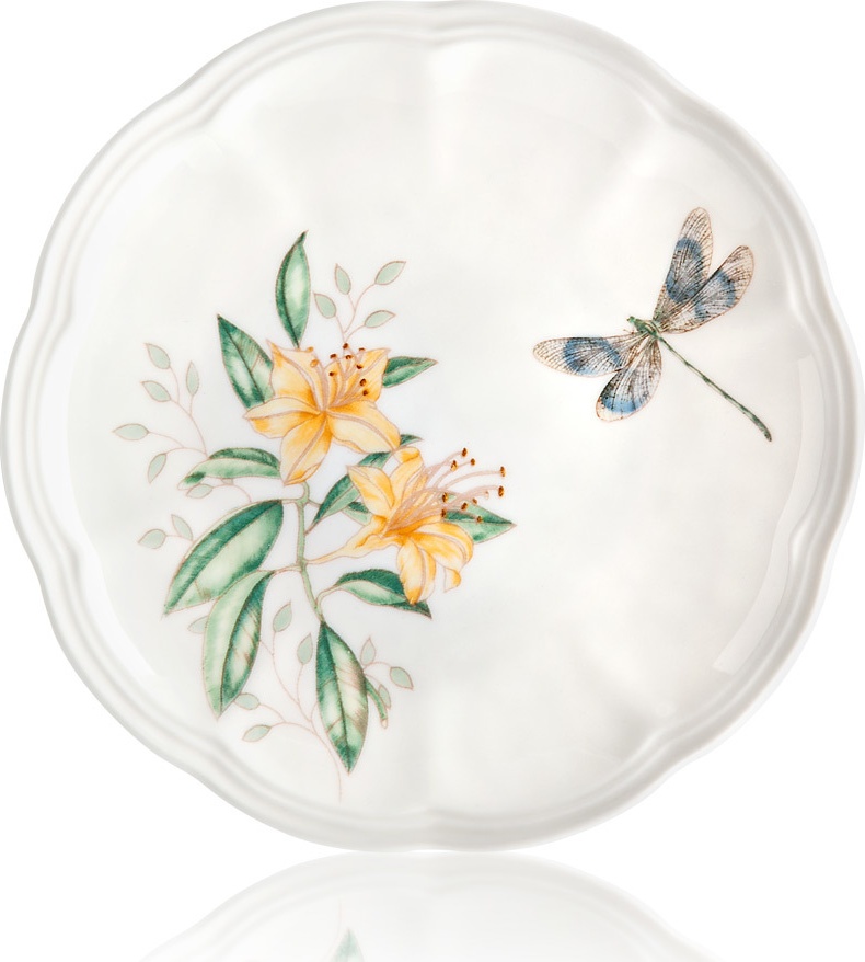 10524881 Lenox Тарелка пирожковая Lenox "Бабочки на лугу" 15см Фарфор 