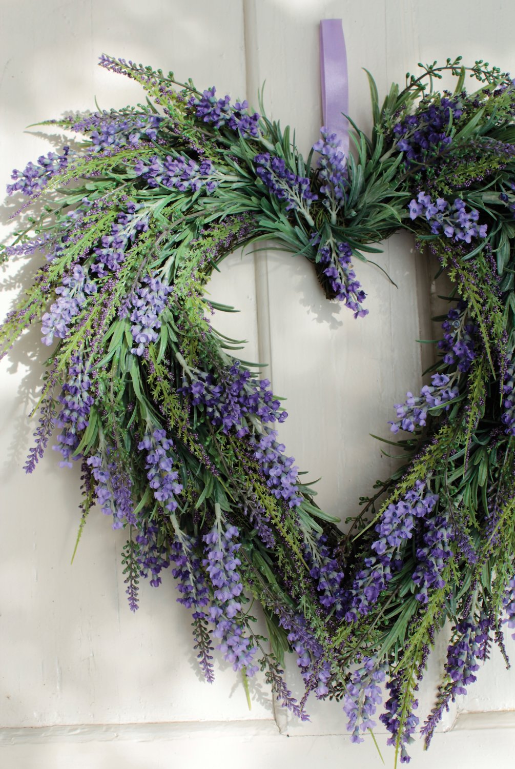 2903 220 a3 Сердце из искусственной лаванды, Ø 45 см, светло-фиолетовое H-andreas  - Вид №5