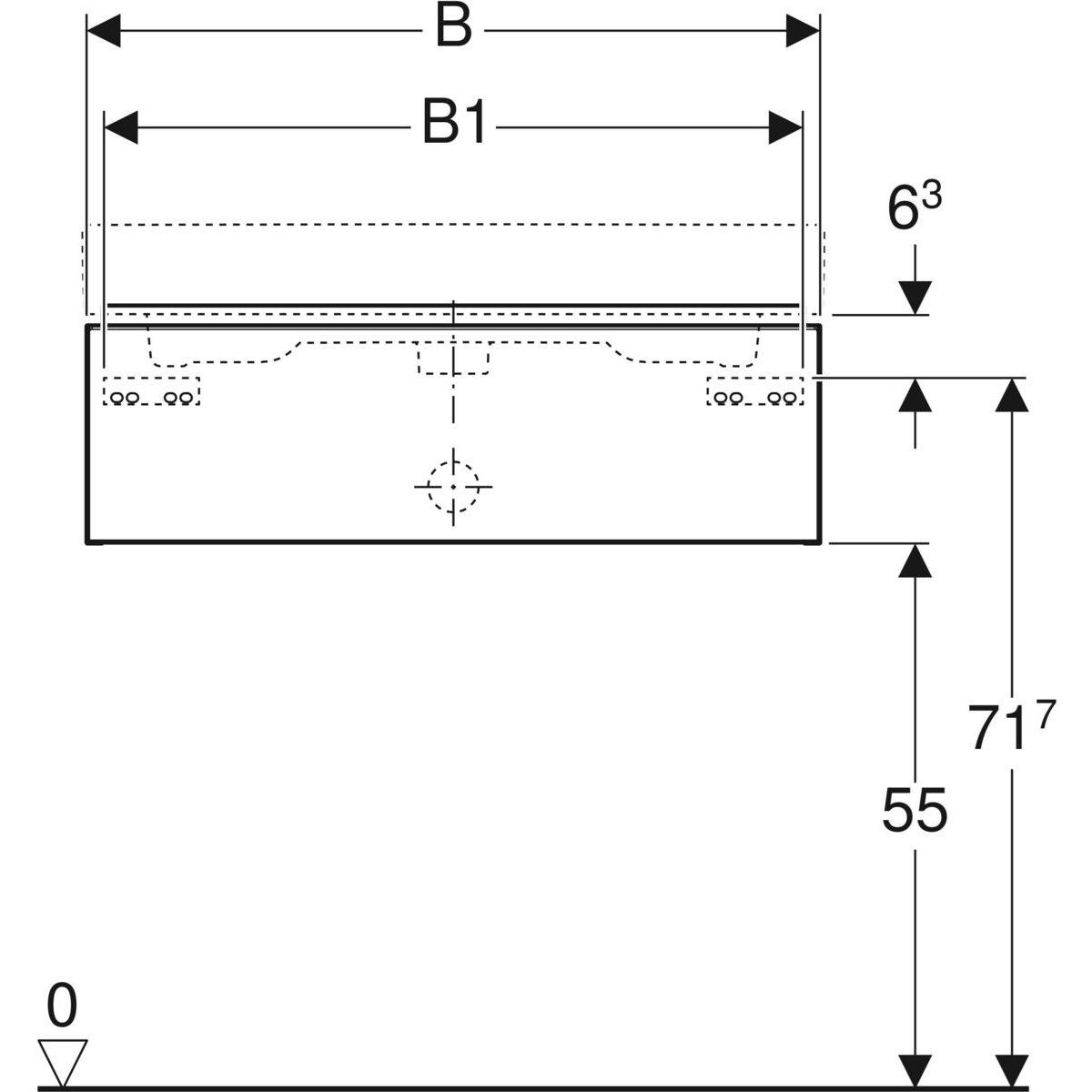 Подвесной умывальник с ящиками Geberit ICON ARCH-00003053 - Вид №7
