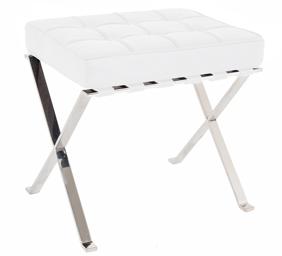 Табуретка White Leather от RVAstley RVASTLEY PUSHA 060812 Молочный  - Вид №1