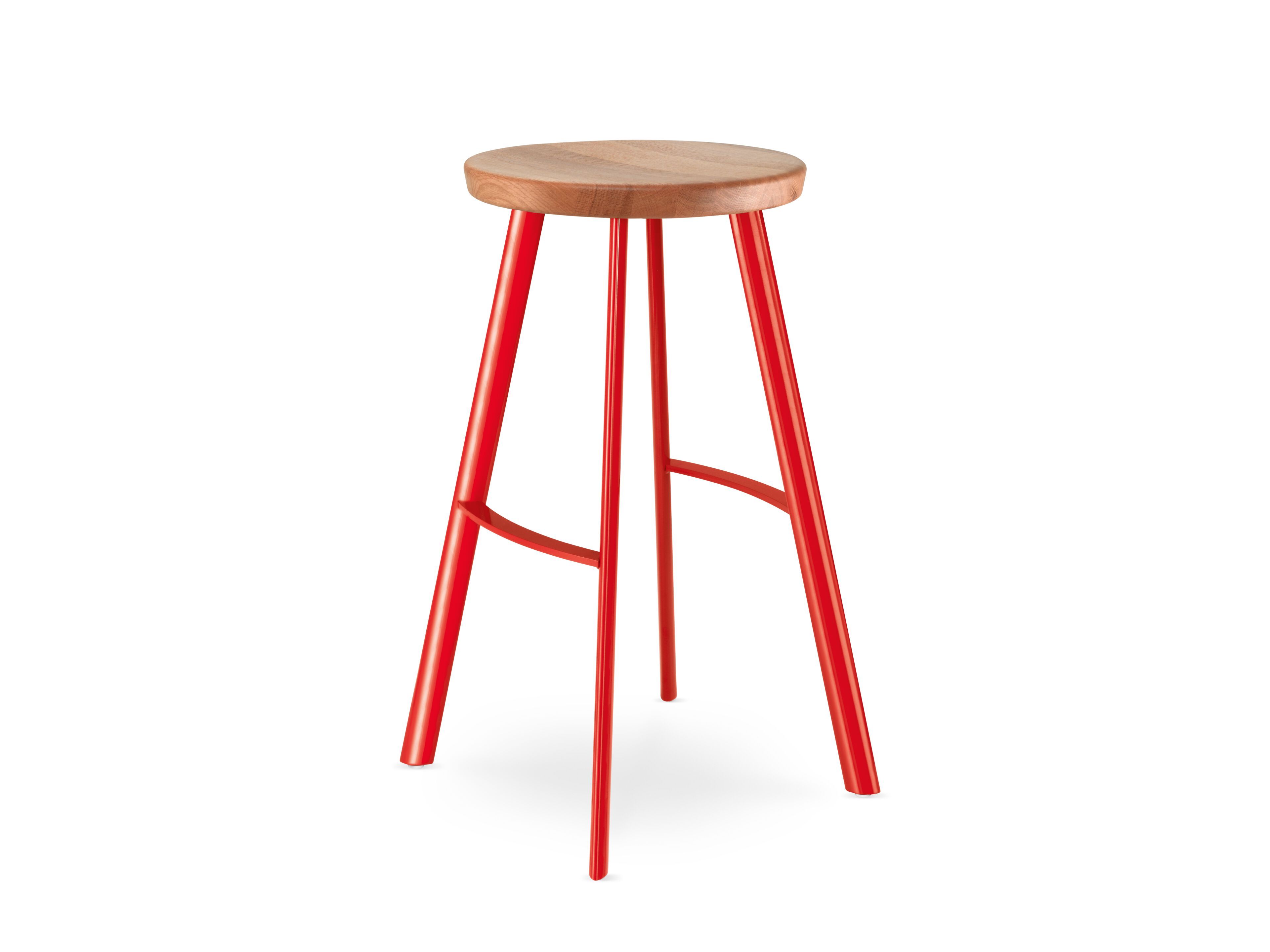 Стальной и деревянный табурет с подставкой для ног LD Seating Spot ARCH-00129567 - Вид №1