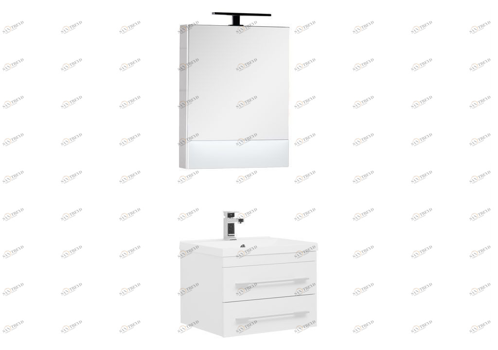 Комплект мебели для ванной Aquanet Нота NEW 58 белый (камерино) 00230291