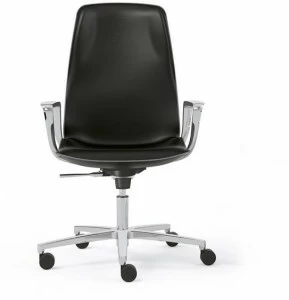 Sesta Кожаное кресло для руководителя с подлокотниками и средней спинкой Jada