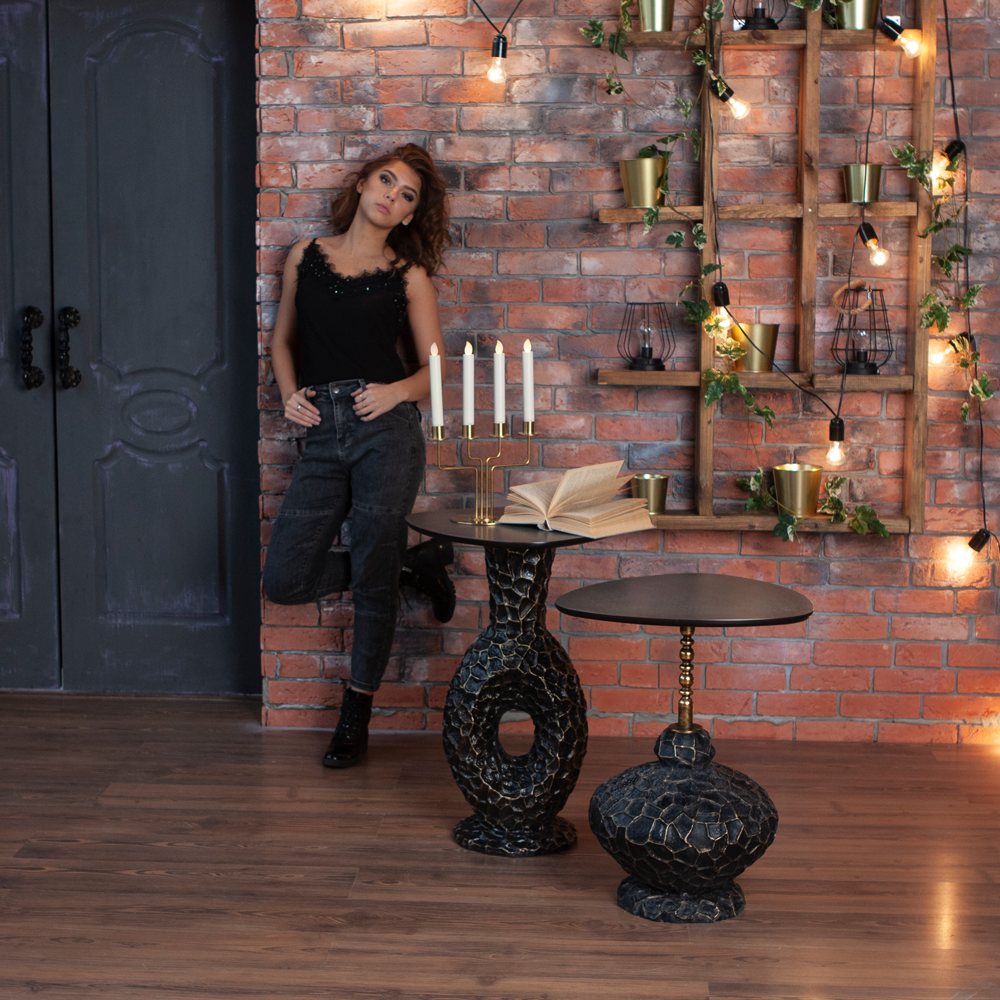 17002 Декоративный столик Лидион Амбер Графит BOGACHO 4627174557220 - Вид №2