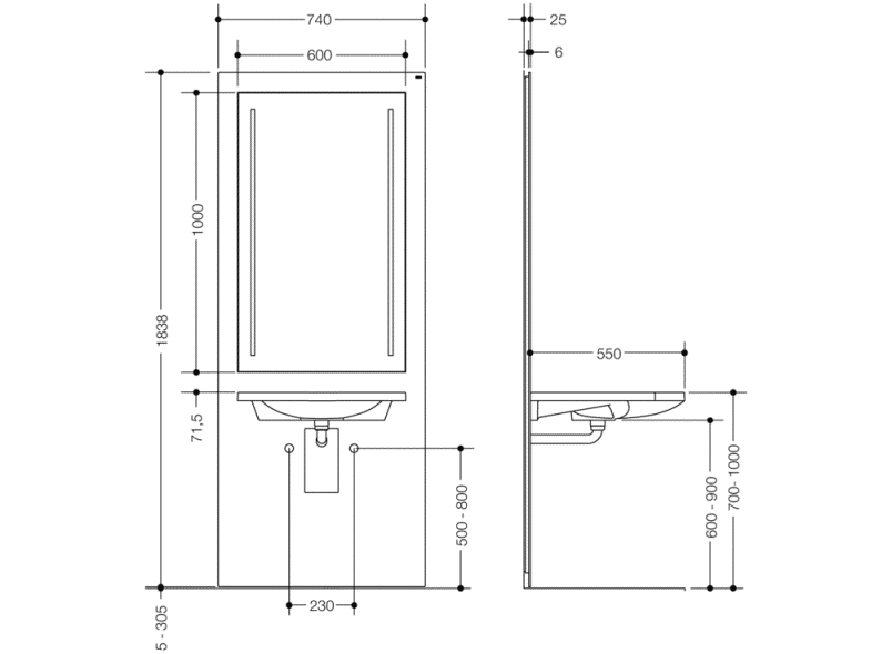 S50.01.512010 Туалетный модуль HEWI S 50 Module  - Вид №1