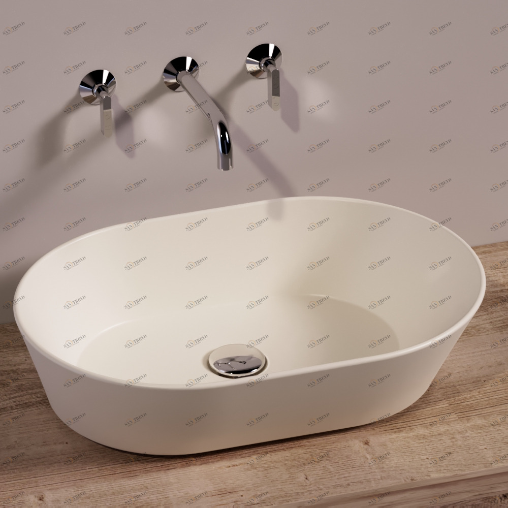 WA02SABBIAMATT Накладная раковина на столешницу  овальная Simas 