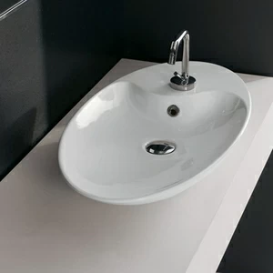 8097 Накладная раковина на столешницу  овальная Scarabeo Ceramiche