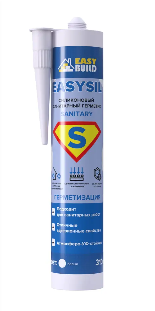 91151990 Герметик Easybuild Easysil 10004 цвет белый 0.31 л STLM-0852332