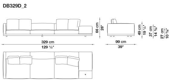 B&B Italia Кожаный диван Dock sun-id-1441060 - Вид №114