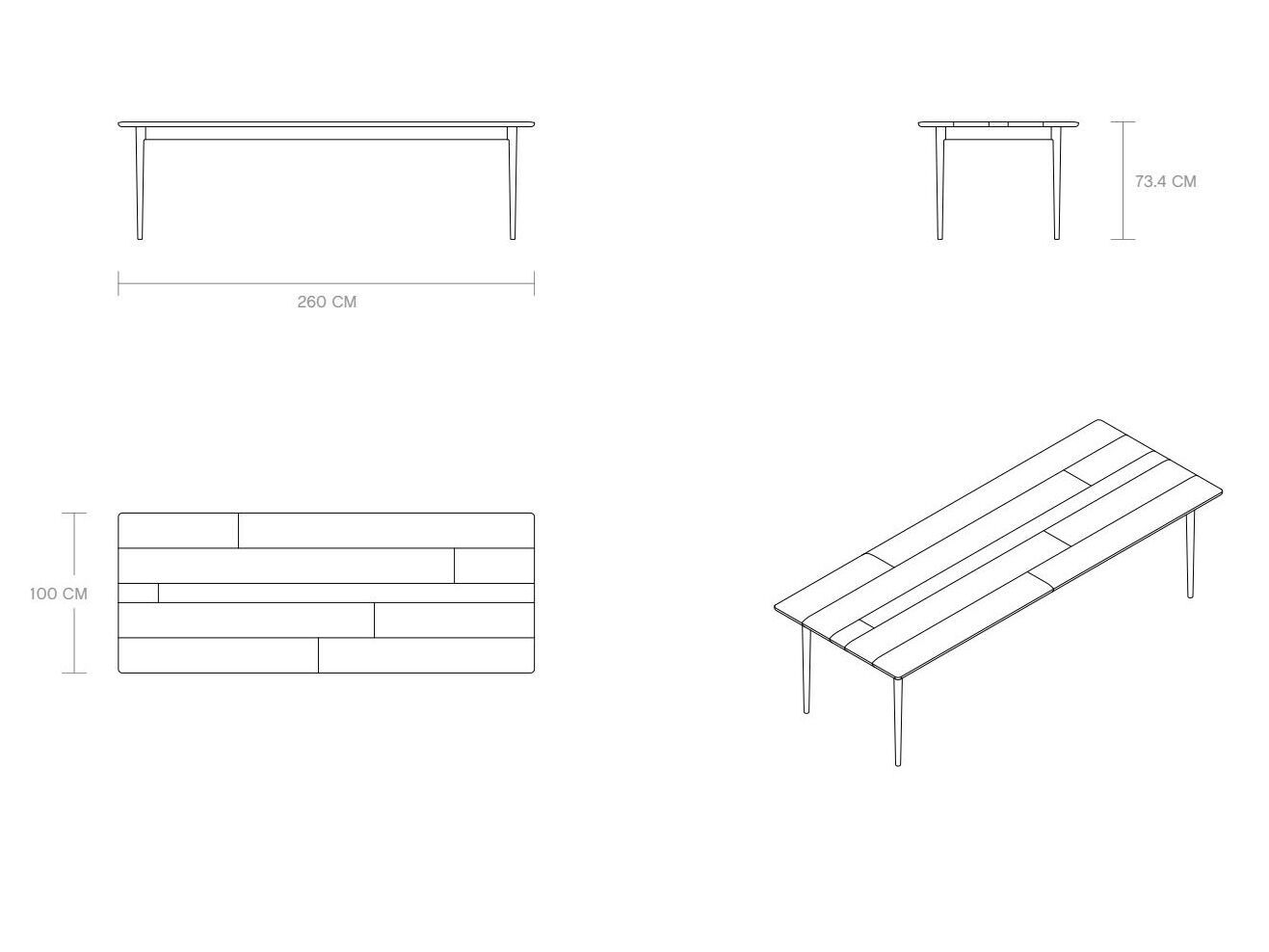 Обеденный стол из тикового дерева Phantom Hands Tangāli ARCH-00079962 - Вид №3