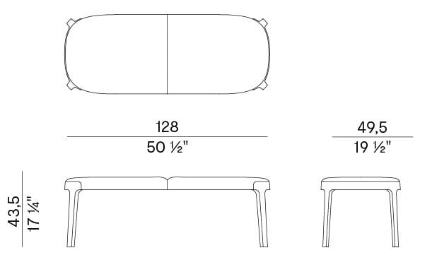 Кожаная мягкая скамья Potocco ARCH-00035712 - Вид №2