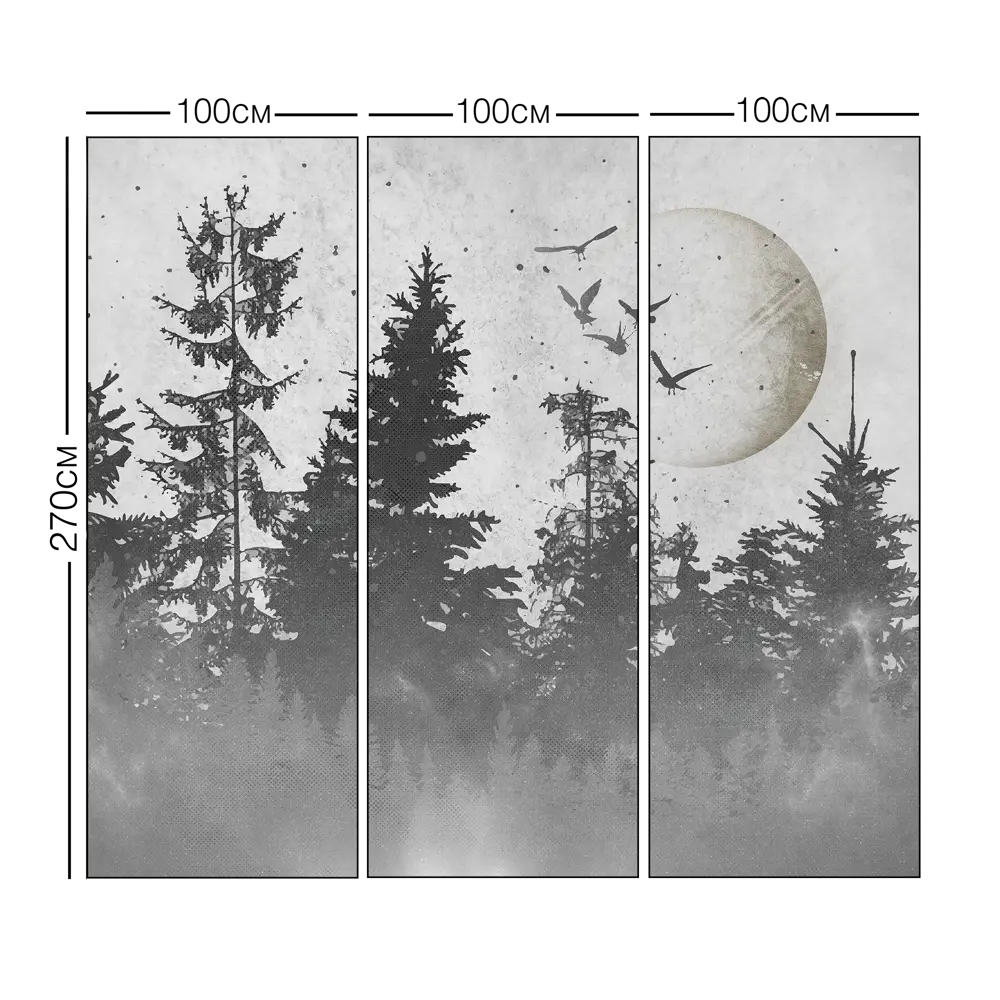 Фотообои Лунный пейзаж флизелиновые, 300x270 см, L13-211 FBRUSH 3D FLIZART STLM-2119643 - Вид №3
