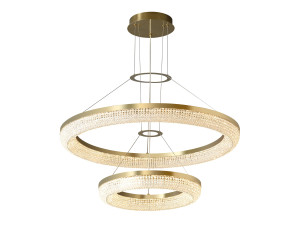 Подвесной светильник из нержавеющей стали с кристаллами