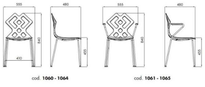 ALMA DESIGN Штабелируемый стул из полипропилена Zahira 1060-1061 - Вид №2