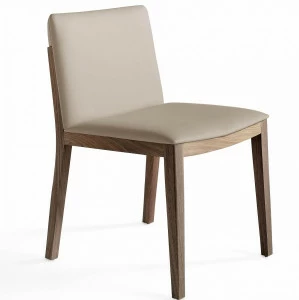 Мягкий стул кожаный Коричневый CPMK109-VISON от Angel Cerda ANGEL CERDA  241830 Бежевый