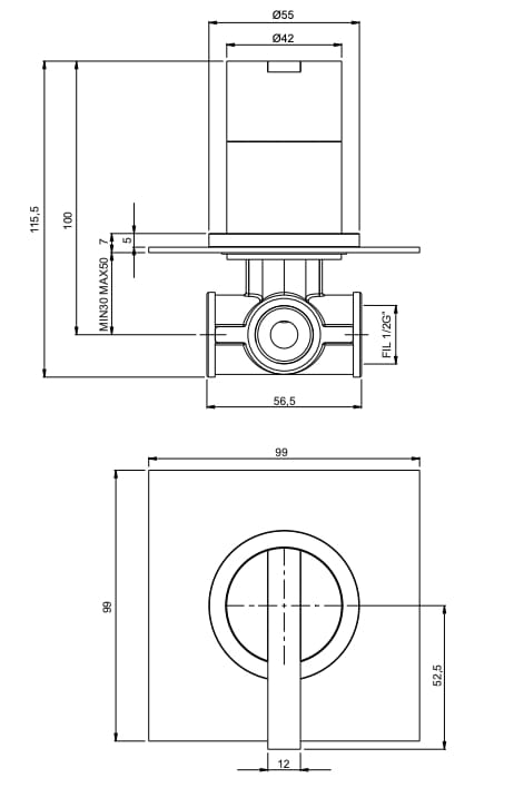Стальной пульт дистанционного управления Nic только ARCH-00108713 - Вид №2