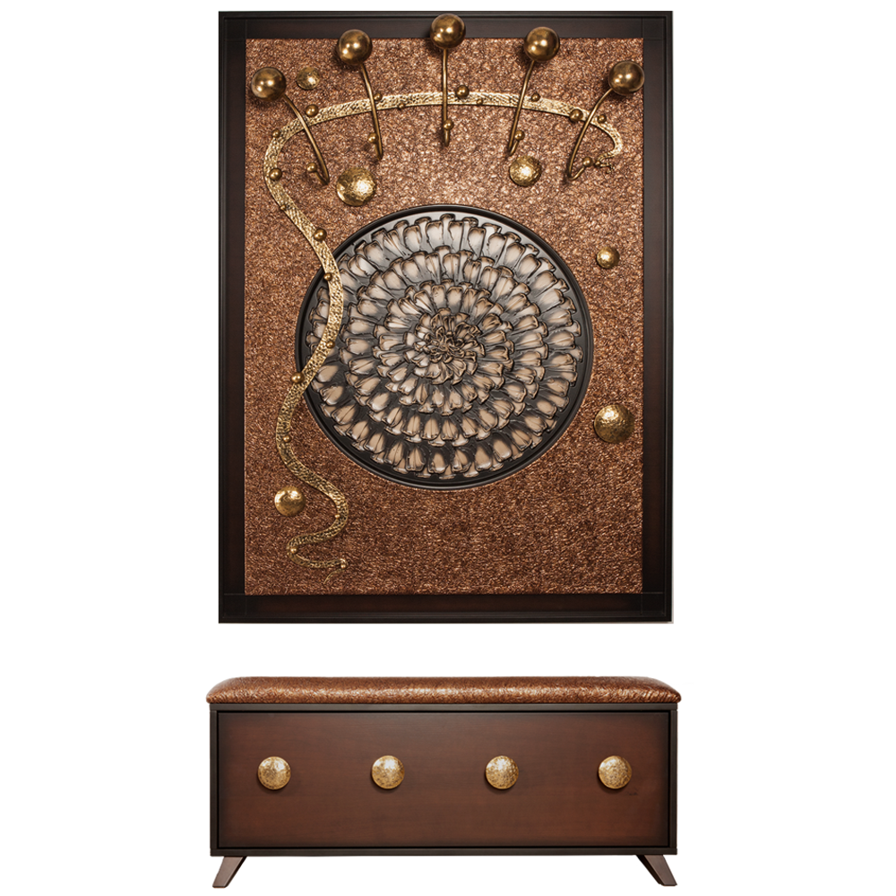 15007,14023 Настенная прихожая Heri 2 Каштан BOGACHO 4627155810542, 4627155810504