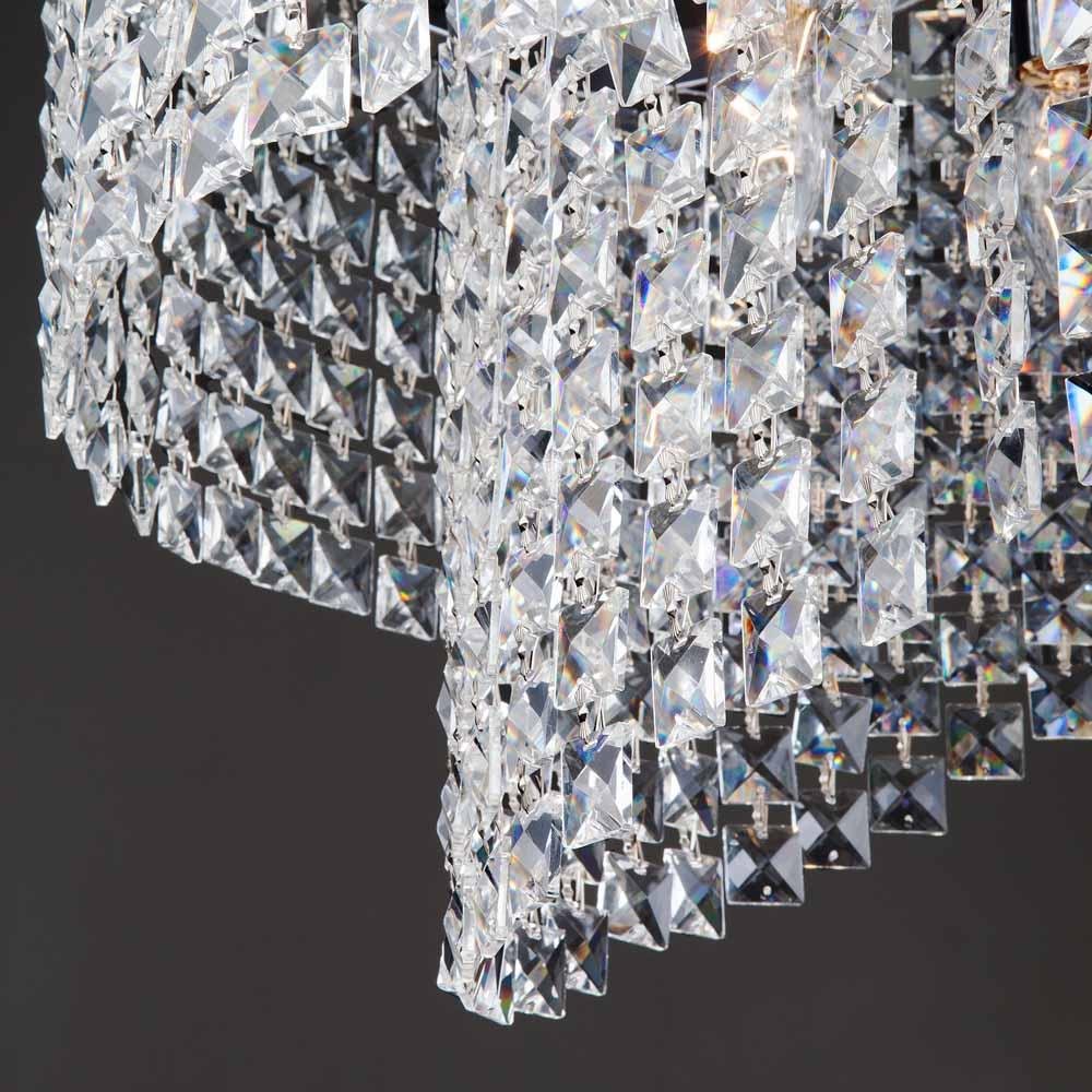 Подвесная люстра Eurosvet Leoni 10090/5 хром/прозрачный хрусталь Strotskis EUROSVET ДИЗАЙНЕРСКИЕ, LEONI 182166 Хром  - Вид №3