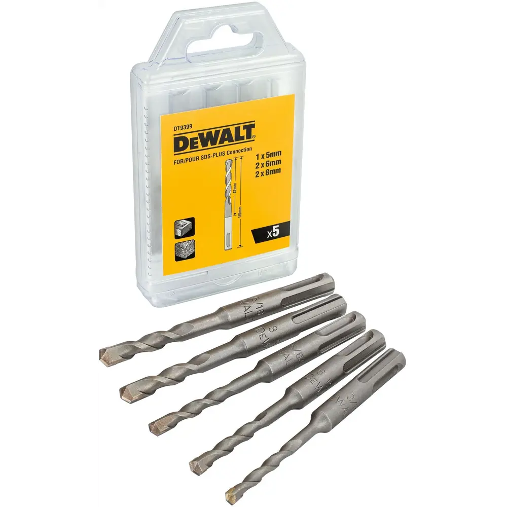 Набор буров по бетону SDS-plus Dewalt DT9399-QZ, 5 шт. 85688582 STLM-2010015  - Вид №1