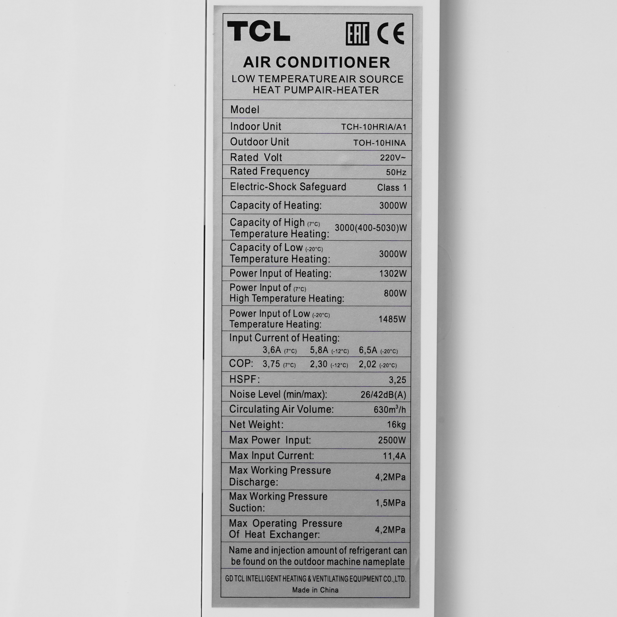 8173872 Кондиционер настенный сплит-система TCL TCH-10HRIA/A1 белый STDN-0122605 - Вид №4