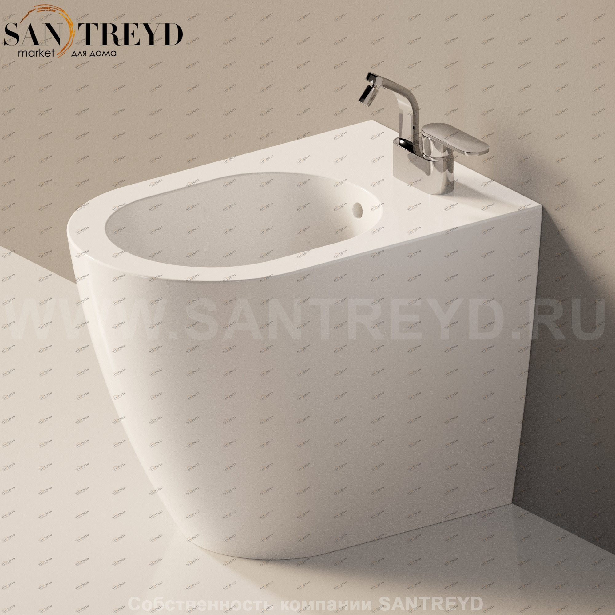 LK2179016 Биде напольное Link Ceramica Flaminia