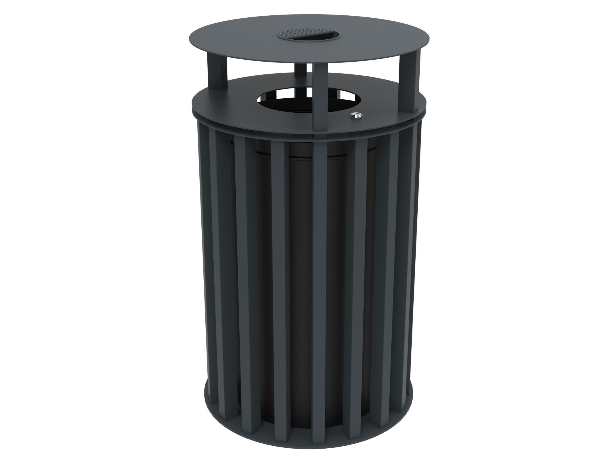Оцинкованная стальная корзина для мусора с пепельницей Lazzari Динамо ARCH-00058102 - Вид №9