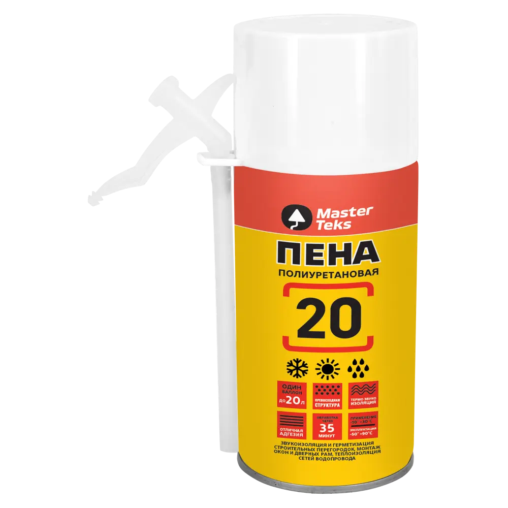 Пена монтажная бытовая Masterteks 20 285 мл STLM-2165029