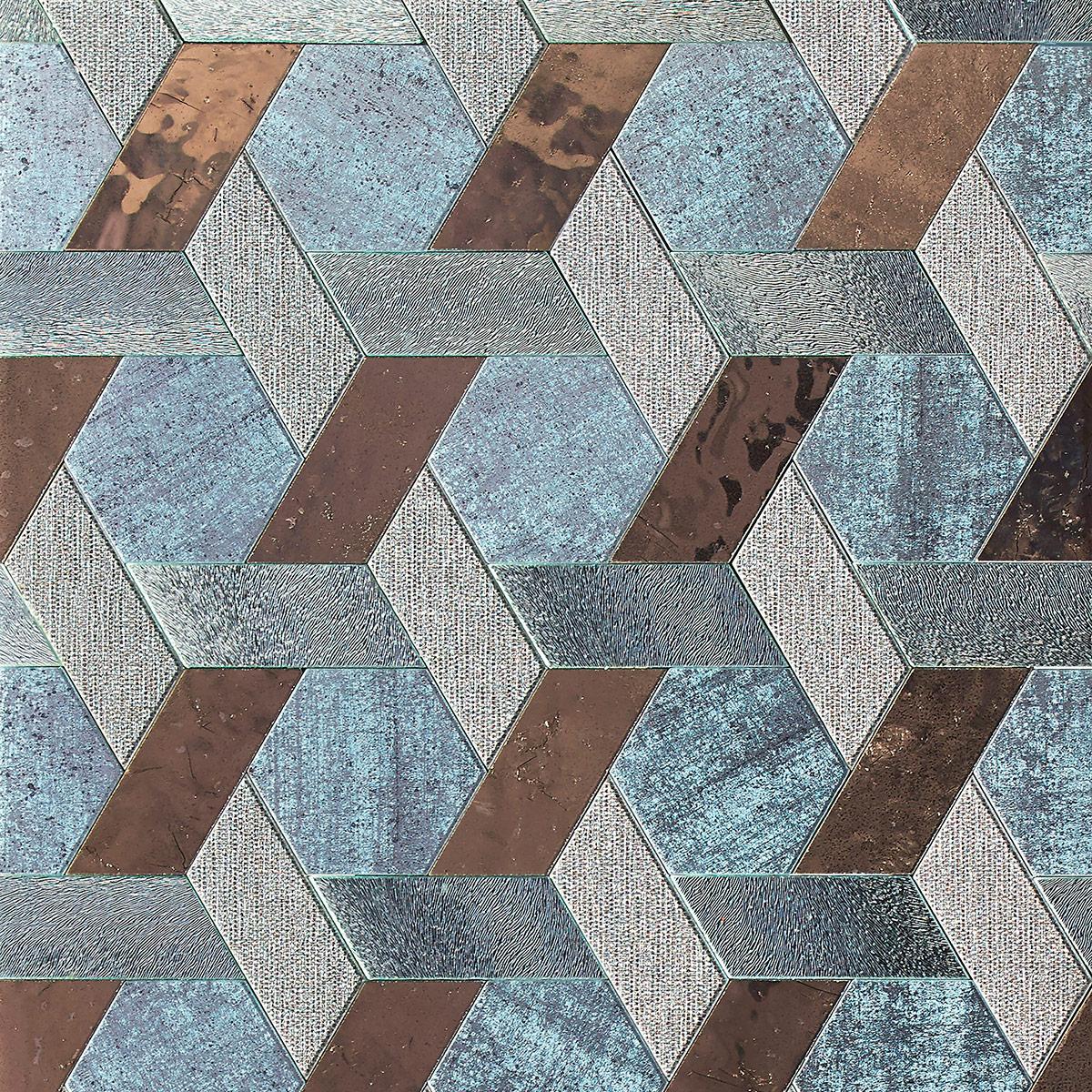 SICIS Bucolico Black Bo-Grey Vetrite Tile sun-id-1991302 - Вид №2