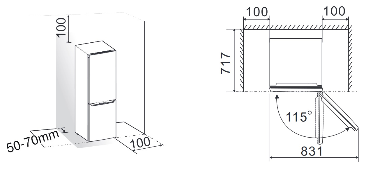 8192052 Холодильник с морозильником   LEX RFS 204 NF WH белый STDN-0048259 - Вид №9
