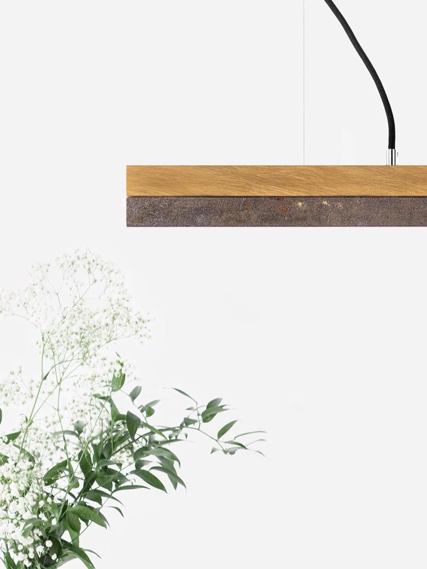GANTlights Светодиодный подвесной светильник из дуба и кортеновской стали C sun-id-1424053 - Вид №4