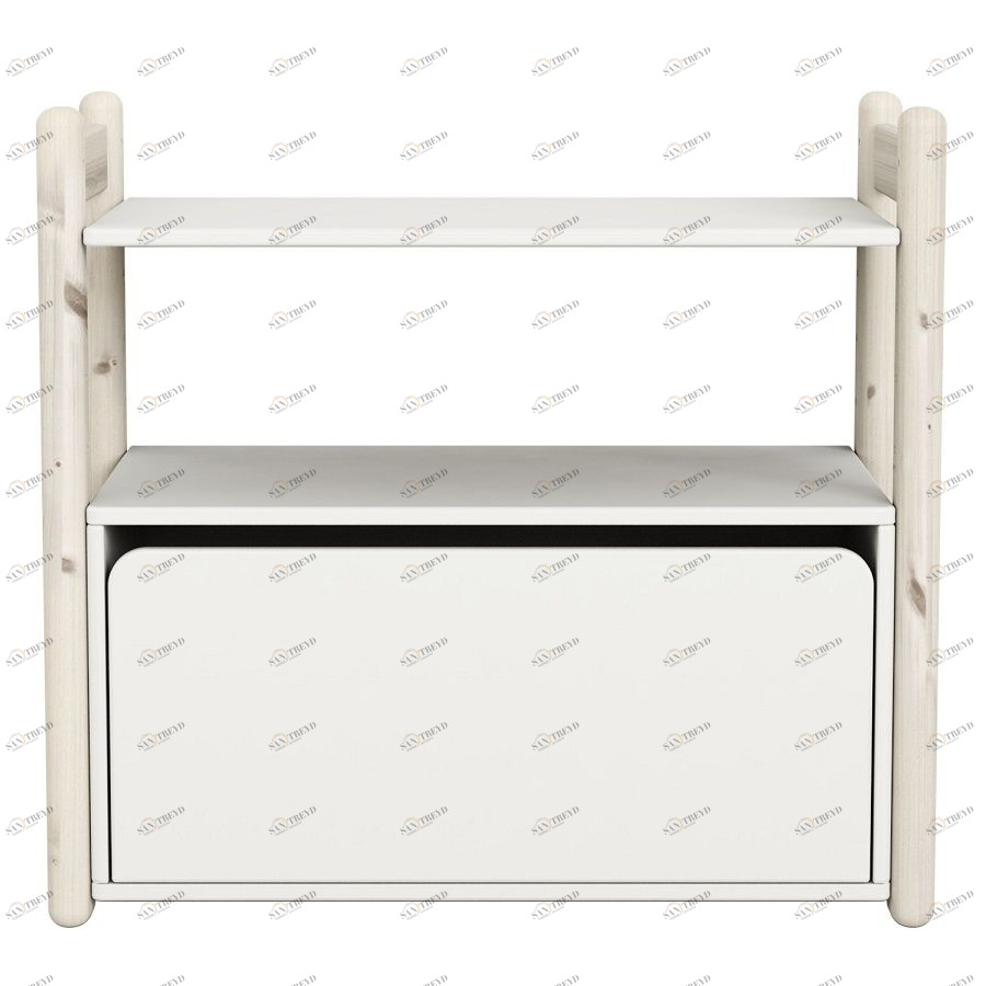 Гарнитур Mini В, 1 полка и 1 комод, белый, искусственно состаренный Flexa 812630290