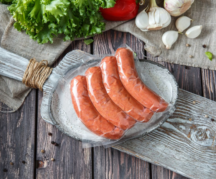 4726 Колбаски из свинины и говядины "Краинские" с сыром Вкусляндия  - Вид №2