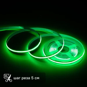Светодиодная лента Apeyron LED COB 24В 10 мм 3м 11 Вт/м 352диод/м зеленый свет