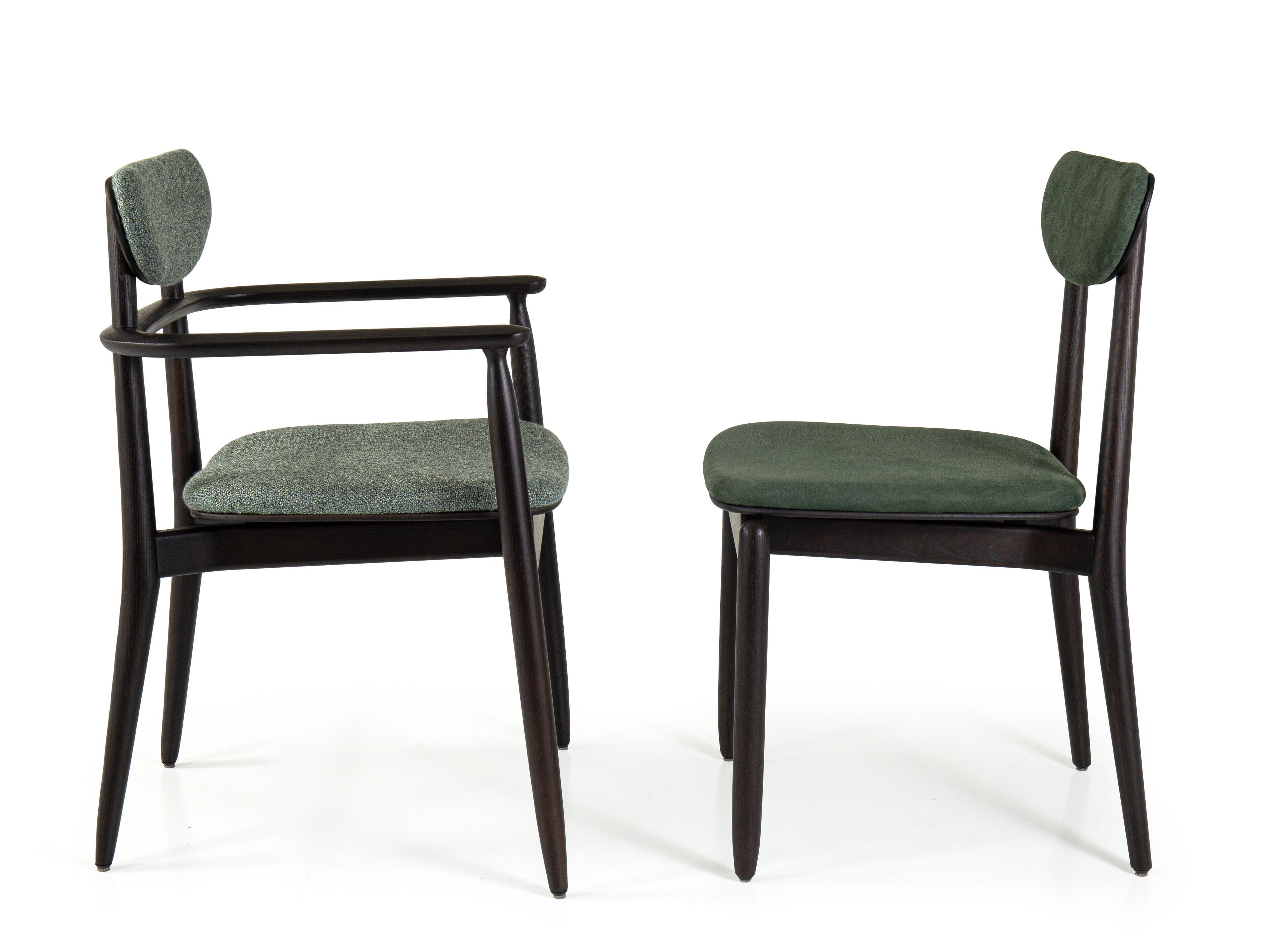 Дубовый стул с подлокотниками с мягким сиденьем Borzalino Королева ARCH-00001687 - Вид №7