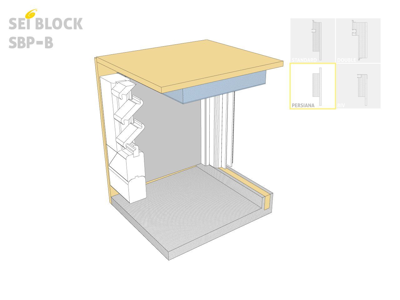 Теплоизоляционное плечо для оконного отсека Sei System SEI BLOCK PERSIANA B ARCH-00139859