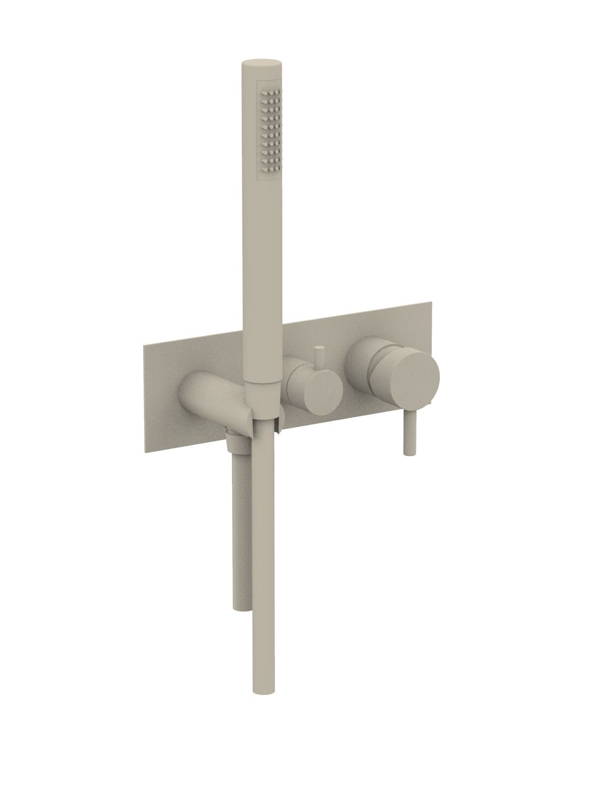 Настенный смеситель для ванны с 3 отверстиями и ручным душем Rubinetterie Frattini отдельная эстетика ARCH-00136591 - Вид №7