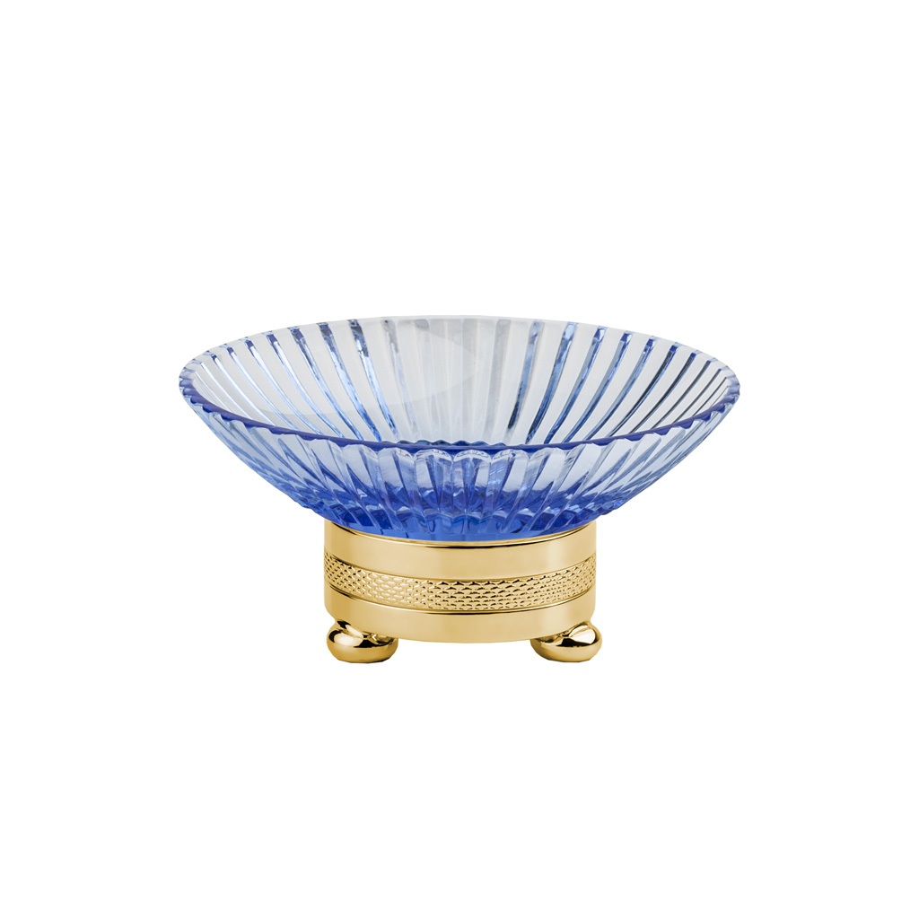 FS10C-601B FS10C-601B Мыльница круглая РАЗМЕР КРИСТАЛЛА «ТРОСТЬ Cristal & Bronze CRISTAL TAILLE “CANNELÉ” CISELÉ  - Вид №1