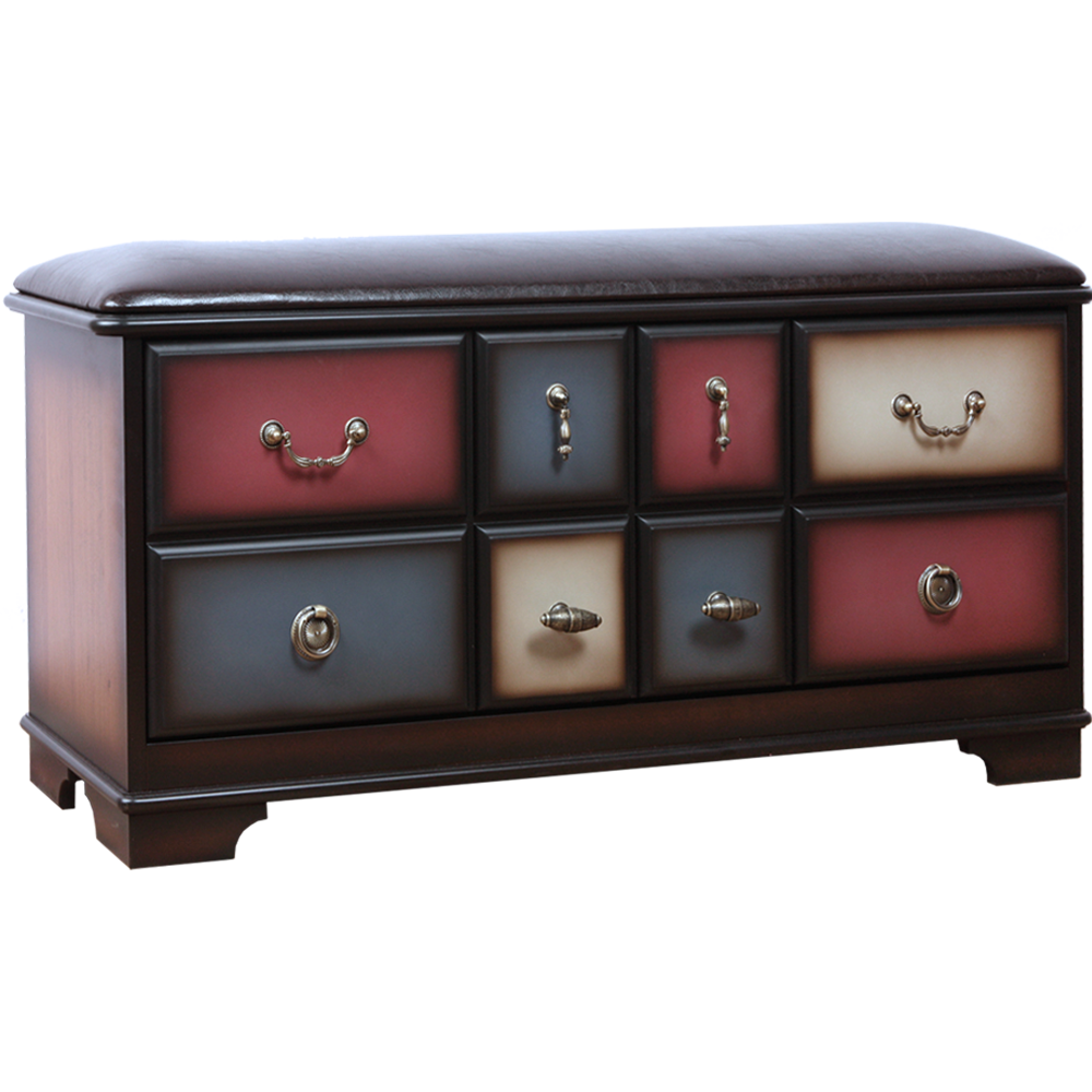 11541 Банкетка Пандора 4 с обувницей Орех Mix BOGACHO 4627139508762