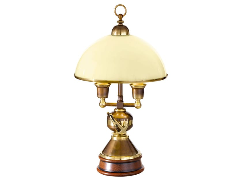 Латунная и стеклянная настольная лампа Cremasco Illuminazione Венецианская традиция ARCH-00140208