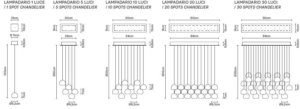 Fabbian Подвесной светильник с кристаллами прямого света Multispot sun-id-1358430 - Вид №9