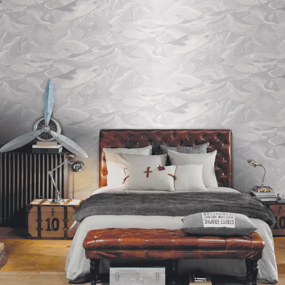 Обои флизелиновые Erismann Peru бежево-голубые 1.06 м ЭР60400-04 STLM-2015958 - Вид №2