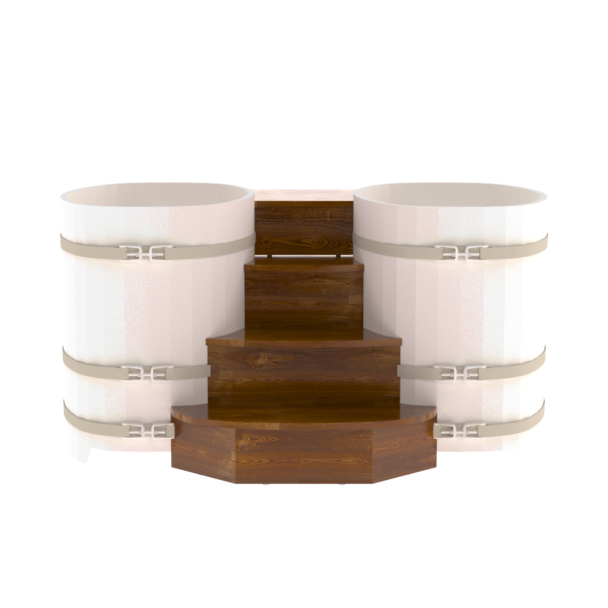 2333 Подиум на 2 купели 0,76х1,16 СЛ морёный Alyarus  - Вид №1