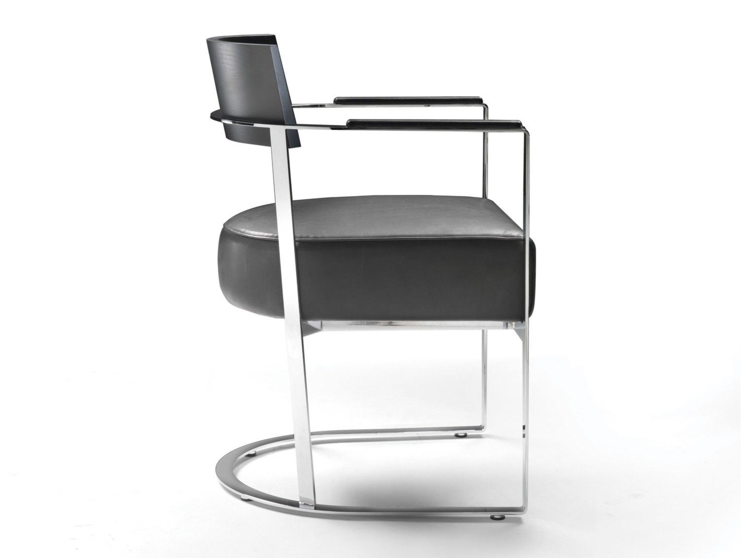 Металлический стул с кожаной подушкой Flexform ARCH-00096764 - Вид №3